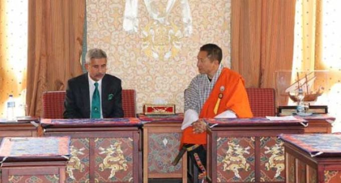 Jaishankar reaches Bhutan, meets PM Tshering