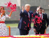 Trump pays homage to Gandhi at Raj Ghat