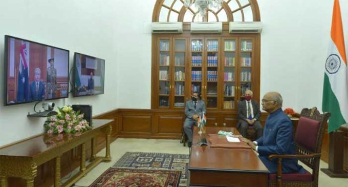 ENVOYS OF SEVEN NATIONS PRESENT CREDENTIALS TO PRESIDENT OF INDIA THROUGH VIDEO CONFERENCING