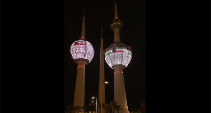 Kuwait Towers lights up to show solidarity and support to India