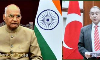 H.E. Mr. Firat Sunel, Ambassador of the Republic of Turkey presenting credentials to President of India