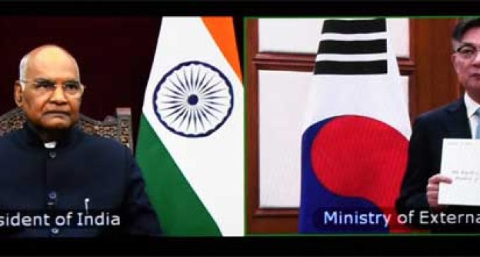 ENVOYS OF FOUR NATIONS PRESENT CREDENTIALS TO PRESIDENT OF INDIA THROUGH VIDEO CONFERENCE
