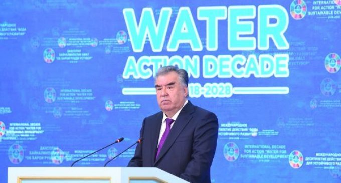 Dusbanbe Water conference focussed on the role of Civil society, especially women and youth, indigenous peoples and local communities for making a valuable contribution : Tajikistan President Emomali Rahmon