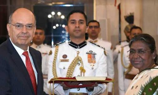 The President, Droupadi Murmu accepted credentials from Javier Manuel Paulinich Velarde, Ambassador of the Republic of Peru