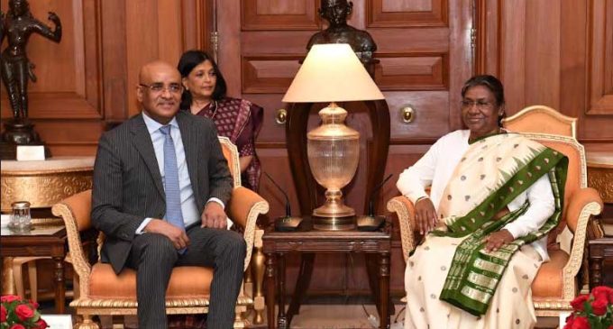 VICE PRESIDENT OF THE COOPERATIVE REPUBLIC OF GUYANA CALLS ON THE PRESIDENT
