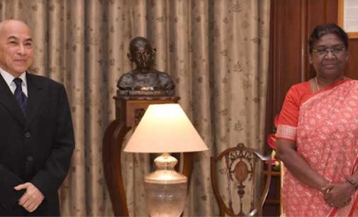 PRESIDENT OF INDIA HOSTS KING OF CAMBODIA; SAYS THERE IS NEED TO MAKE EFFORTS TO INCREASE TOURISM AND PEOPLE TO PEOPLE CONTACTS FOR FURTHER ELEVATING OUR BILATERAL RELATIONS