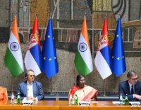 PRESIDENT OF INDIA HOLDS BILATERAL MEETINGS; LEADS DELEGATION-LEVEL TALKS; ADDRESSES BUSINESS INDIA-SERBIA BUSINESS FORUM IN BELGRADE
