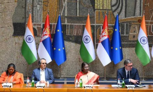 PRESIDENT OF INDIA HOLDS BILATERAL MEETINGS; LEADS DELEGATION-LEVEL TALKS; ADDRESSES BUSINESS INDIA-SERBIA BUSINESS FORUM IN BELGRADE