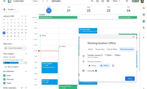 Google rolling out feature to set working locations in Calendar