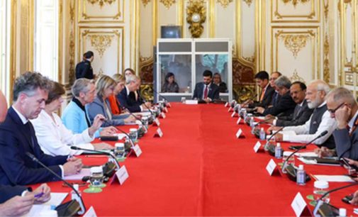 Modi holds delegation level talks with French counterpart