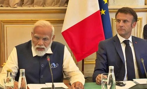 PM Modi holds delegation-level talks with French Prez
