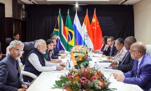 PM Modi holds bilateral discussions with South African president Cyril Ramaphosa