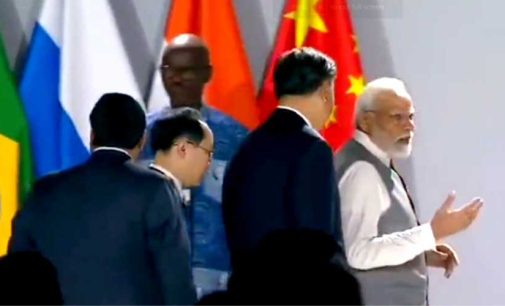 Modi, Xi exchange pleasantries at BRICS summit