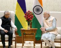 PM in a bilateral meeting with the Prime Minister of Mauritius, Pravind Kumar Jugnauth