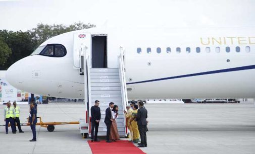 UK PM Rishi Sunak arrive for the G20 Summit in Delhi