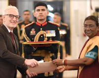 The President, Droupadi Murmu accepted credentials from Kevin Kelly, Ambassador of Ireland