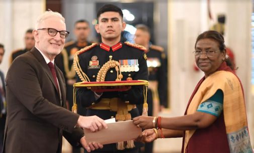 The President, Droupadi Murmu accepted credentials from Kevin Kelly, Ambassador of Ireland