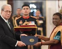 The President, Droupadi Murmu accepted credentials from Alexander Carter Bing, Ambassador of the Republic of the Marshall Islands