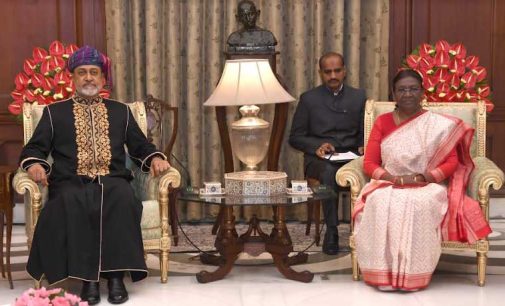 PRESIDENT OF INDIA HOSTS SULTAN OF OMAN