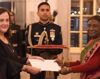 The President, Droupadi Murmu accepted credentials from Aliki Koutsomitopoulou, Ambassador of Greece