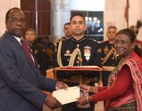 The President, Droupadi Murmu accepted credentials from Percy P. Chanda, High Commissioner of the Republic of Zambia