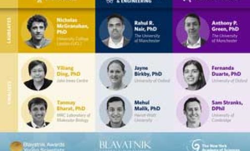 3 Indians win UK’s prestigious Blavatnik Awards for Young Scientists