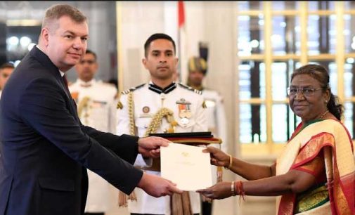 The President, Droupadi Murmu accepted credentials from Mikhail Kasko, Ambassador of the Republic of Belarus