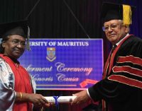 UNIVERSITY OF MAURITIUS CONFERS HONORARY DEGREE OF DOCTOR OF CIVIL LAW ON PRESIDENT
