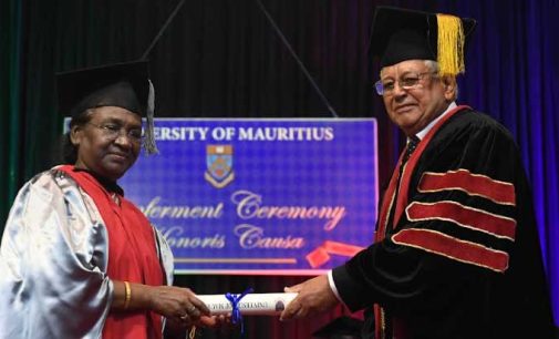UNIVERSITY OF MAURITIUS CONFERS HONORARY DEGREE OF DOCTOR OF CIVIL LAW ON PRESIDENT