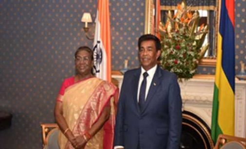 President Murmu arrives in Mauritius to bolster bilateral ties